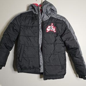 NIKE AIR JORDAN Boys Hooded Puffer Insulated Jacket Winter Coat Jumpman